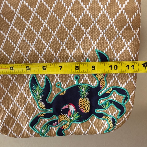 Vera Bradley Tan and Blue Crossbody Bag with Crab Design. NWT - Picture 4 of 8